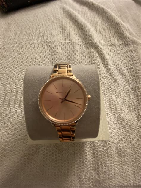 michael kors women's mini pyper two hand stainless steel watch